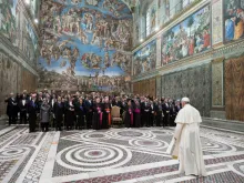 Pope Francis meets with the diplomatic corps Jan. 8, 2018. 