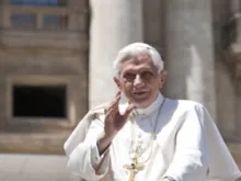 Pope Benedict XVI in St. Peter's Square. 