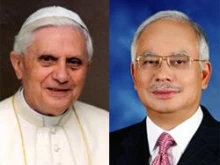 Pope Benedict XVI and the Malaysian Prime Minister Najib Tun Razak