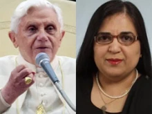 Pope Benedict XVI and Mrs. Ayesha Riyaz