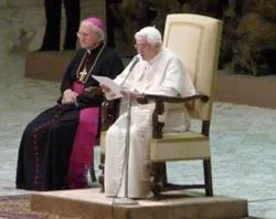 Pope Benedict XVI delivers a general audience reflection in Paul VI Hall. ?w=200&h=150