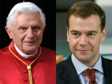 Pope Benedict XVI and President Dmitry Medvedev 