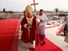 Pope Benedict XVI during the closing Mass of World Youth Day in Sydney, Australia. 