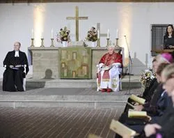 Pope Benedict participates in an ecumenical prayer service with leaders of Christian churches. ?w=200&h=150