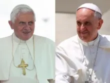 Pope Benedict XVI and Pope Francis. 