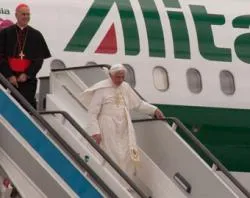 Pope Benedict XVI arrives in Madrid for World Youth Day 2011. ?w=200&h=150