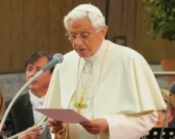 Pope Benedict XVI at an April 20, 2012 concert offered for him at the Vatican's Paul VI Hall.?w=200&h=150