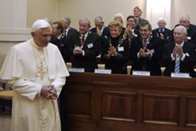 Pope Benedict XVI at the Pontifical Academy of Science CNA Vatican Catholic News 10 28 10