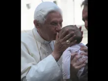 Benedict XVI greets pilgrims at the General Audience, Oct. 24, 2012. 