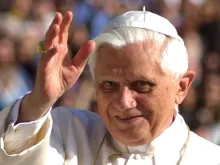 Pope Benedict XVI at the Wednesday General Audience in St. Peter's Square on Sept. 11, 2005. 