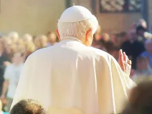 Pope Benedict XVI at the Wednesday general audience Oct. 24, 2012 in St. Peter's Square. 