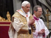 Pope Benedict XVI celebrates Mass for the Feast of the Epiphany in St. Peter's Basilica on Jan. 6, 2012