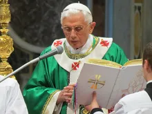 Pope Benedict XVI celebrates the closing Mass of the Synod for the New Evangelization Oct 28, 2012. 