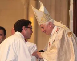 Pope Benedict XVI greets a seminarian during the Mass for Seminarians. ?w=200&h=150