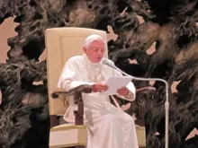 Pope Benedict XVI in Paul VI Audience Hall. 