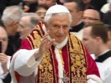 Pope Benedict XVI in St. Peter's Basilica.