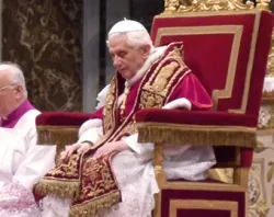Pope Benedict XVI prays in St. Peter's Basilica.?w=200&h=150