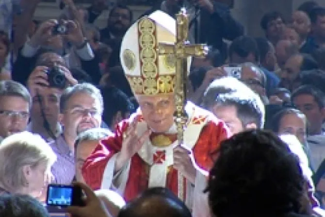 Pope Benedict XVI in St Peters Basilica CNA Vatican Catholic News 6 29 12