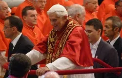 Pope Benedict XVI in St. Peter's Basilica during the consistory of cardinals on Nov. 24, 2012. ?w=200&h=150