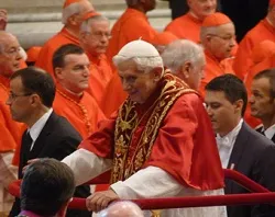 Pope Benedict XVI in St. Peter's Basilica during the consistory of cardinals Nov. 24, 2012. ?w=200&h=150