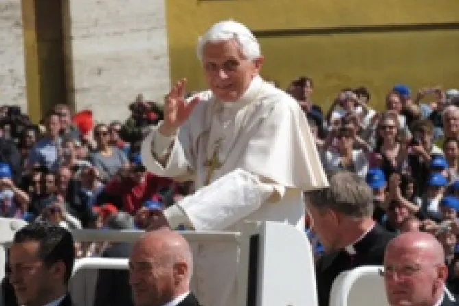 Pope Benedict XVI in St Peters Square April 18 2012 CNA Vatican Catholic News 4 18 12