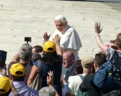 Pope Benedict XVI blesses pilgrims in St. Peter's Square on Oct. 5, 2011?w=200&h=150
