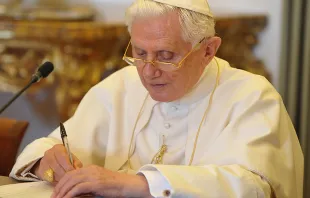 Pope Benedict XVI on Aug. 28, 2010.  