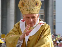 Benedict XVI in St. Peter's Square prior to a beatification ceremony, Oct. 23, 2011. 