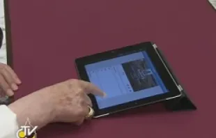 Pope Benedict XVI sends his first tweet from a mobile tablet.   CTV.