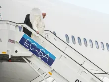 Pope Francis arrives in Havana, Cuba on Sept. 19, 2015. 