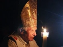 Pope Benedict XVI at the Easter Vigil. 