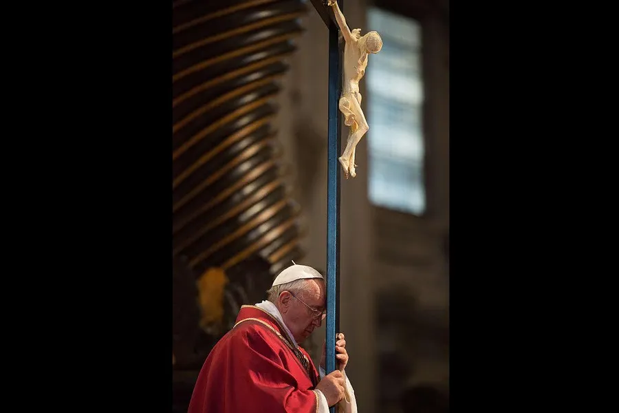 Pope Francis at The Liturgy of the Lord's Passion at St. Peter's Basilica on April 3, 2015. ?w=200&h=150