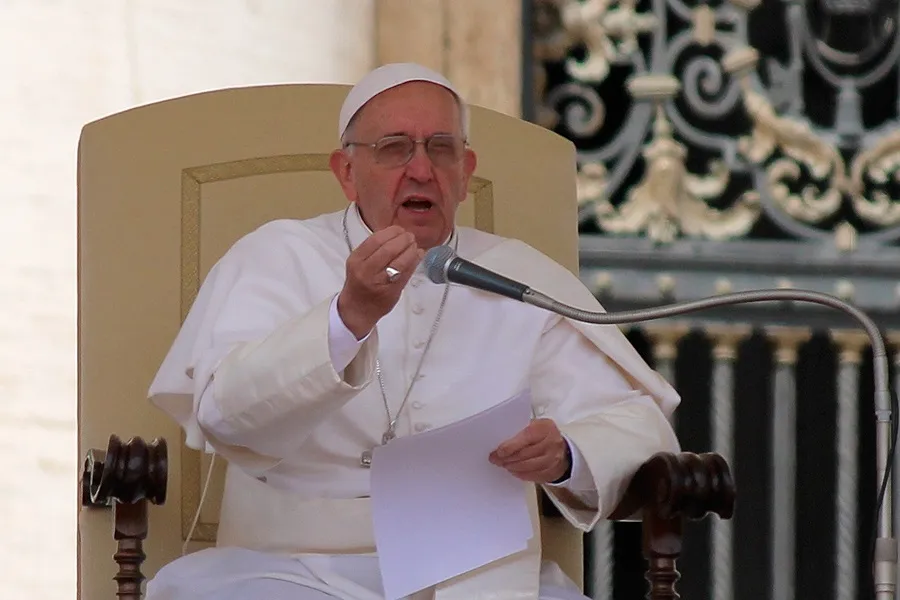 Pope Francis in St. Peter's Square during the Wednesday general audience on May 22, 2015. ?w=200&h=150