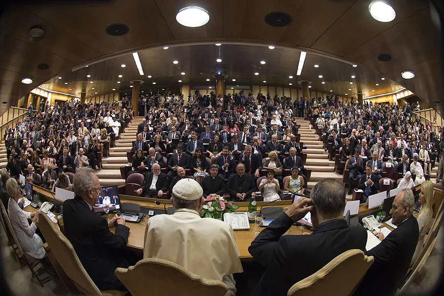 Pope Francis speaks at the climate change and modern slavery workshop in Rome, Italy on June 21, 2015. ?w=200&h=150
