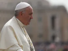 Pope Francis at the Wednesday General Audience in St Peter's Square on May 20, 2015. 