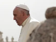 Pope Francis prays at the General Audience in St. Peter's Square, Oct. 2, 2013.