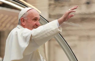 Pope Francis at the general audience in St. Peter's Square, Feb. 3, 2016.   Daniel Ibanez/CNA.