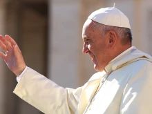 Pope Francis at the general audience in St. Peter's Square, April 20, 2016. 