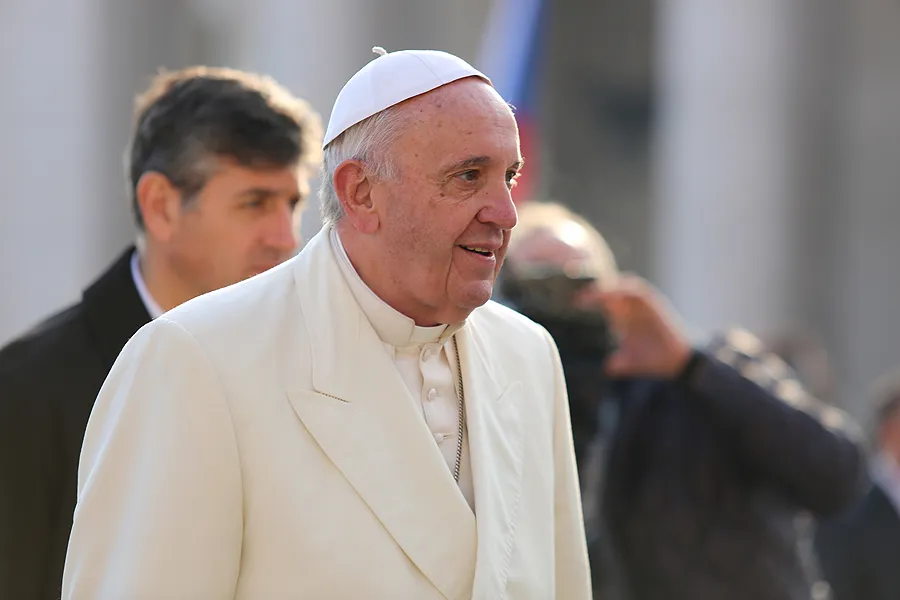 Pope Francis arrives in St. Peter's Square for the general audience, Dec. 9, 2015. ?w=200&h=150