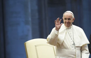Pope Francis at the Divine Mercy Vigil in St. Peter's Square, April 2, 2016.   L'Osservatore Romano.