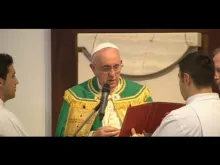 Pope Francis at vespers service at Tirana's Cathedral of St. Paul