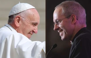 Pope Francis.   Daniel Ibanez. / Archbishop Justin Welby. Credit: Lambeth Palace Picture Partnership.