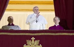 Pope Francis appears on the balcony of St. Peter's Basilica just after his March 13, 2013 election. ?w=200&h=150