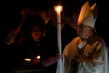 Pope Francis Easter Vigil 2018 March 31 Credit Daniel Ibanez CNA CNA