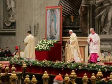 Pope Francis celebrates Mass in St. Peter's basilica on Dec. 12, 2015. 