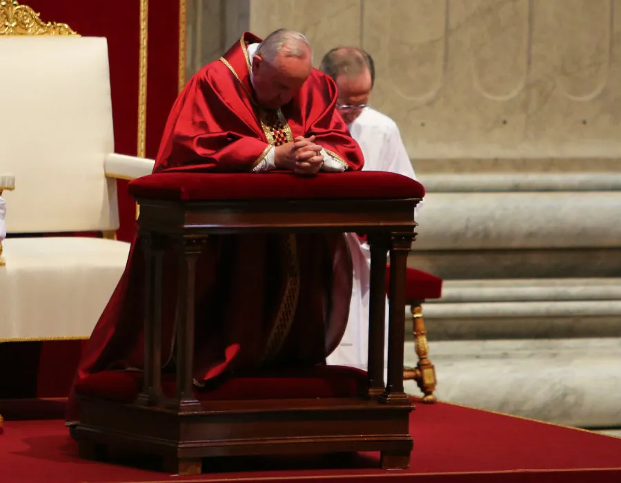 Pope Francis at Good Friday liturgy held at St. Peter's Basilica on April 3, 2015. ?w=200&h=150