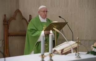 Pope Francis says Mass at the chapel of Santa Marta in the Vatican, Sept. 11, 2018. Vatican Media.