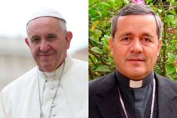 Pope Francis  Credit Daniel Ibanez CNA Bishop Juam Barros  Courtesy of Chilean bishops conference
