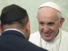 Pope Francis meets with a delegation from the World Congress of Mountain Jews on Nov. 5, 2018. 