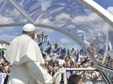 Pope Francis before the Eucharistic celebration in Piazza Vittorio Veneto, Turin on June 21, 2015. 